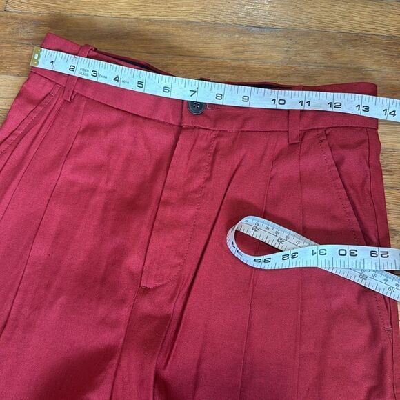 Banana Republic Cherry Red Lena Wide-leg Linen-blend Pant Trousers - Picture 13 of 13